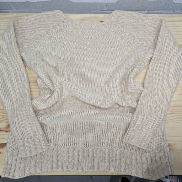 Lauren Ralph Lauren V-Neck Sweater Cream Size Large - Picture 4 of 8